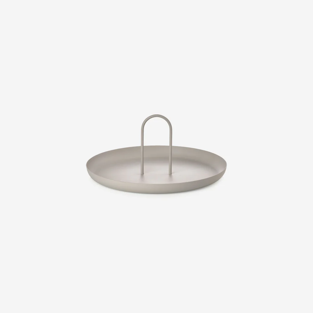 Zone Denmark Singles Round Handle Tray Warm Grey