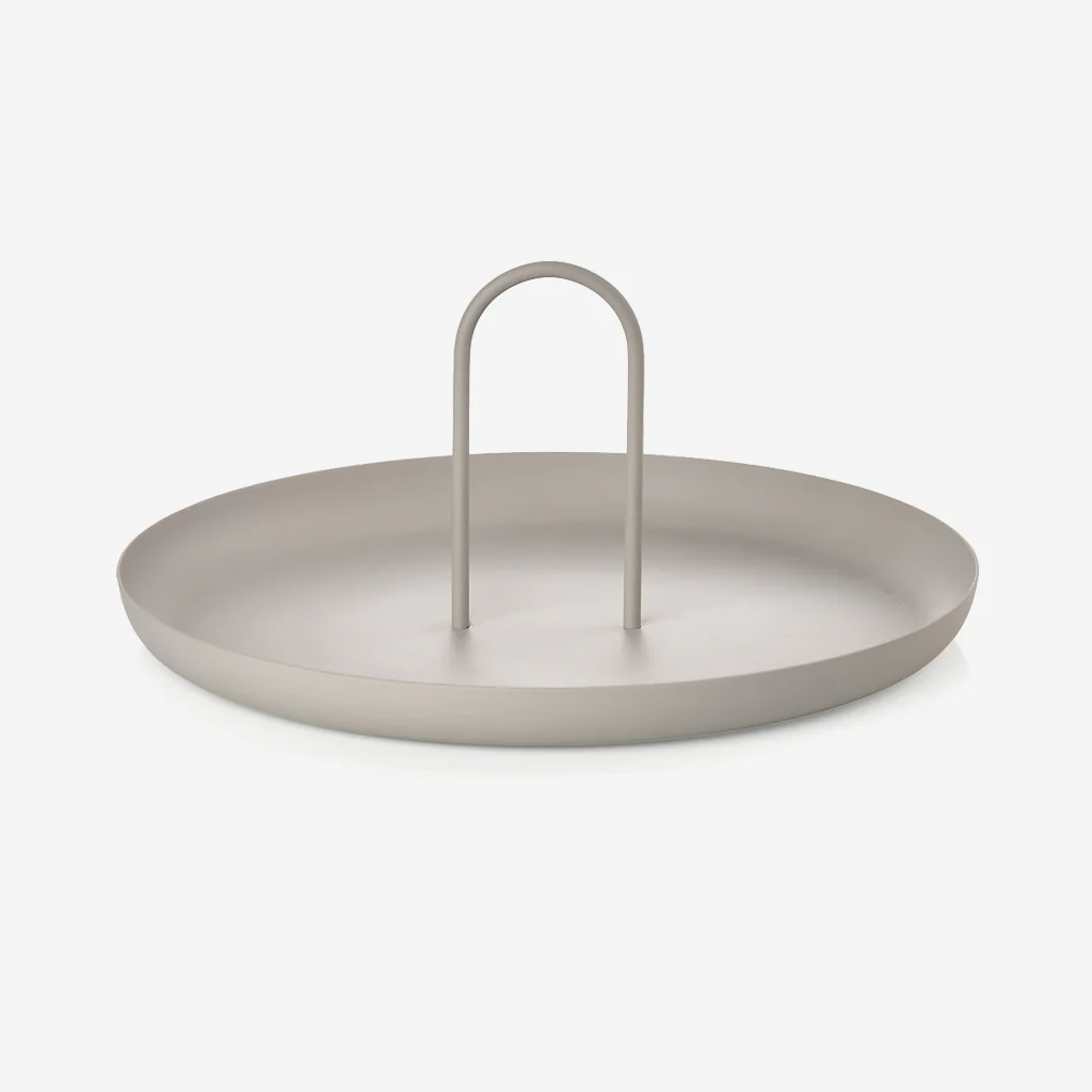 Zone Denmark Singles Round Handle Tray Warm Grey - Image 2
