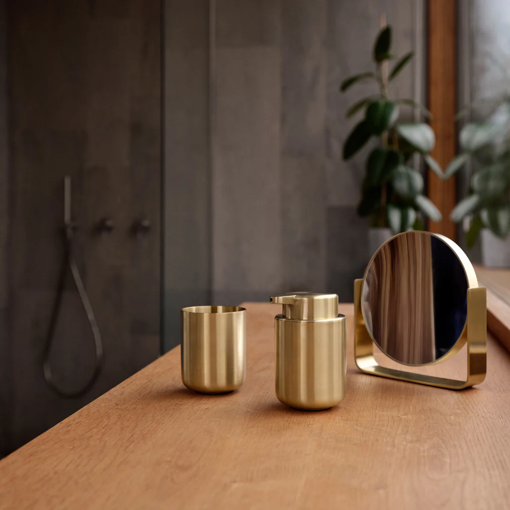 Zone Denmark Ume Toothbrush Tumbler Brass - Image 2