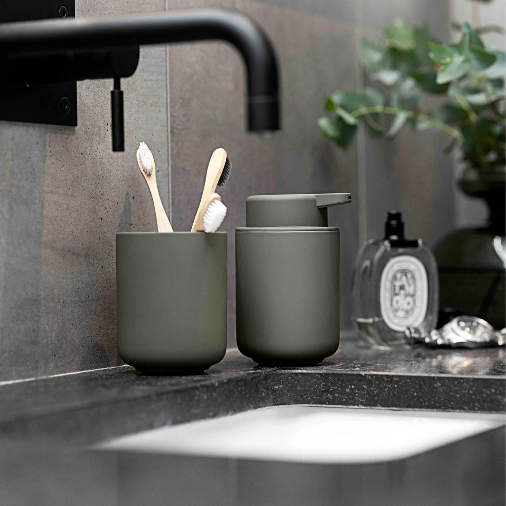 Zone Denmark Ume Toothbrush Tumbler Olive Green - Image 2