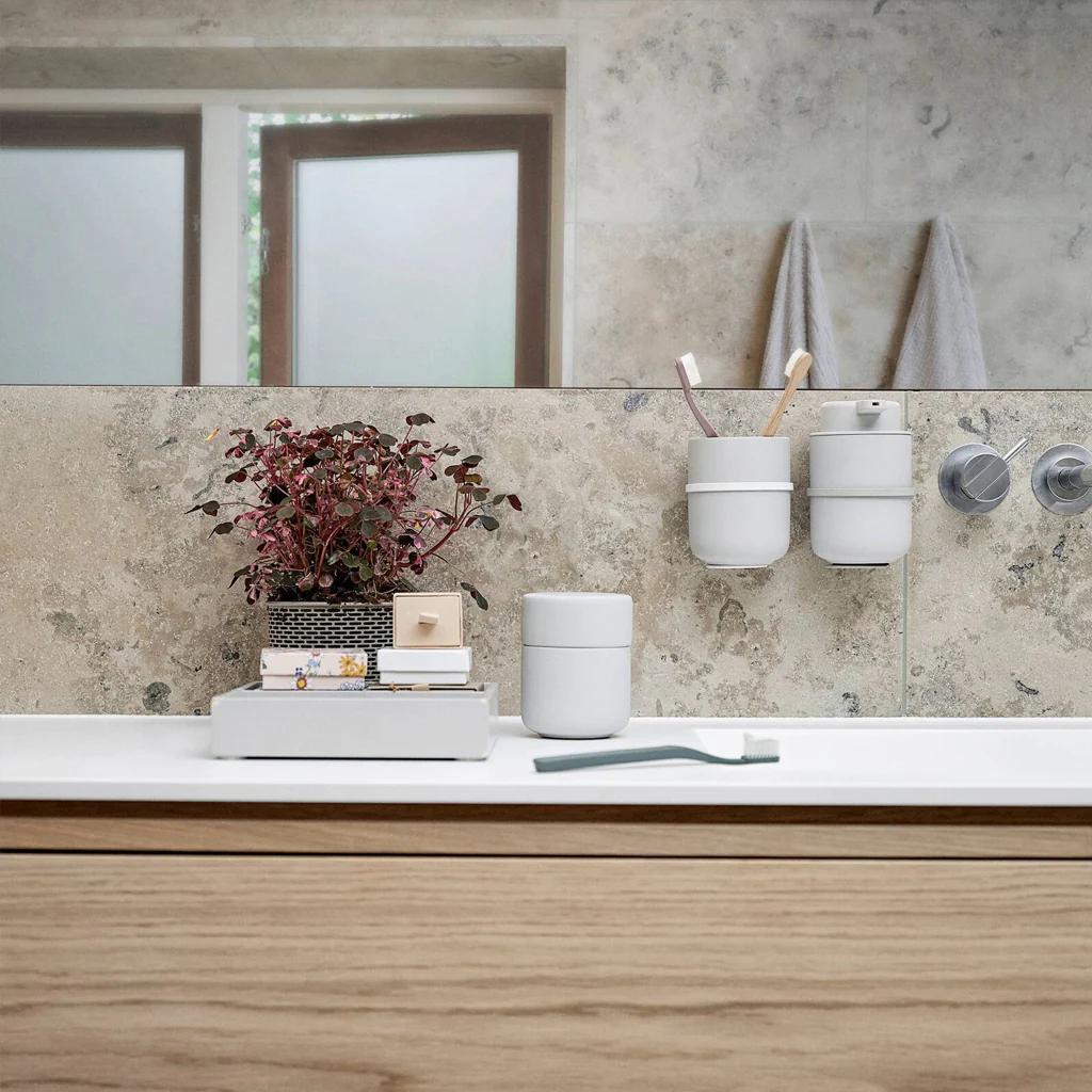 Zone Denmark Ume Toothbrush Tumbler Soft Grey - Image 2
